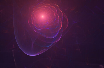 Fractal colored abstract on black background