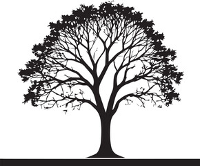 Tree silhouette Vector | Minimalist & Trendy Tree Silhouette Design | Unique & Stylish Tree Artwork for Vector design