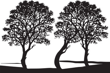 Tree silhouette Vector | Minimalist & Trendy Tree Silhouette Design | Unique & Stylish Tree Artwork for Vector design