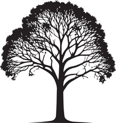 Tree silhouette Vector | Minimalist & Trendy Tree Silhouette Design | Unique & Stylish Tree Artwork for Vector design