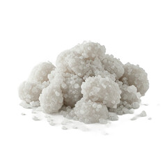 Detailed close-up of a pile of coarse white salt crystals with natural granular texture, perfect for culinary, seasonisolated, and food photography projects, isolated.. PNG Cut Out Transparent