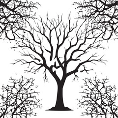tree silhouette Vector | Minimalist & Trendy tree Silhouette Design | Unique & Stylish tree Artwork for Vector design