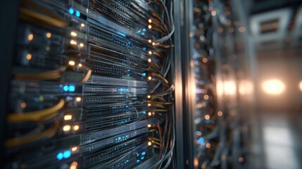 Server racks in a data center