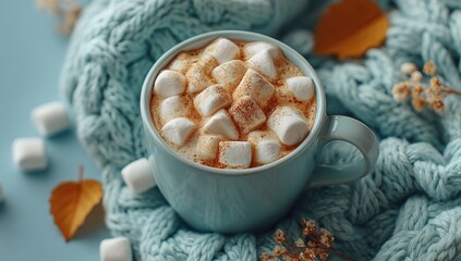 Cozy autumnal hot cocoa