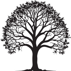 tree silhouette Vector | Minimalist & Trendy tree Silhouette Design | Unique & Stylish tree Artwork for Vector design