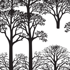  tree silhouette Vector | Minimalist & Trendy tree Silhouette Design | Unique & Stylish tree Artwork for Vector design