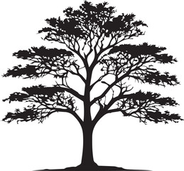  tree silhouette Vector | Minimalist & Trendy tree Silhouette Design | Unique & Stylish tree Artwork for Vector design