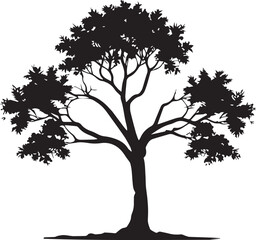 Fototapeta premium tree silhouette Vector | Minimalist & Trendy tree Silhouette Design | Unique & Stylish tree Artwork for Vector design