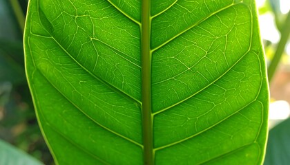 Close-up of vibrant green leaf veins (2)