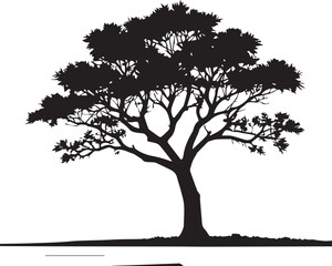 tree silhouette Vector | Minimalist & Trendy tree Silhouette Design | Unique & Stylish tree Artwork for Vector design