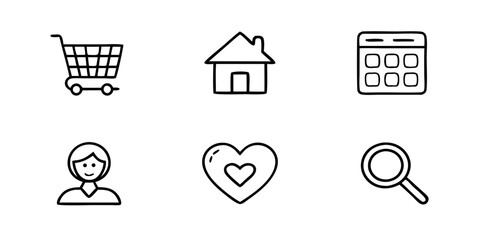 Web shop icon set 