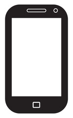 Mobile phone vector with isolated on white background. Device front view. Realistic, high quality smart phone mockup for ui ux presentation