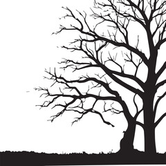 tree silhouette Vector | Minimalist & Trendy tree Silhouette Design | Unique & Stylish tree Artwork for Vector design