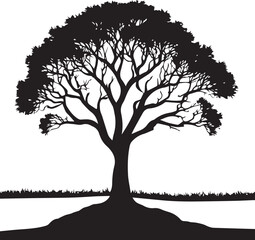 tree silhouette Vector | Minimalist & Trendy tree Silhouette Design | Unique & Stylish tree Artwork for Vector design