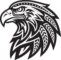 Obraz premium Majestic Eagle Head Vector Illustration