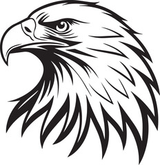 Obraz premium Majestic Eagle Head Vector Illustration