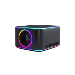 Modern Compact Projector with RGB LED Lighting - Technology Innovation