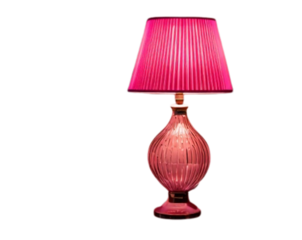 Warm Ambient Light from Pink Lamp in Relaxing Room PNG