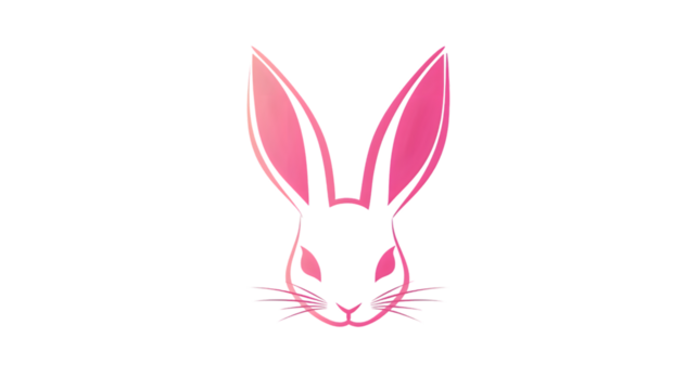 Bunny ear icon design template vector isolated on transparent background