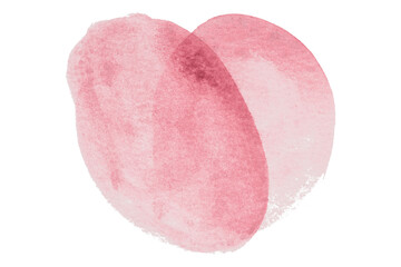 Pink watercolor circle pattern isolated on transparent background