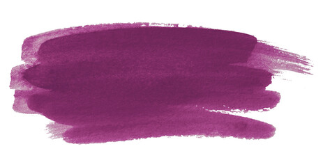 purple watercolor background. Artistic hand paint. Isolated on transparent background.