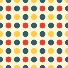 seamless pattern with colorful circles dot cute