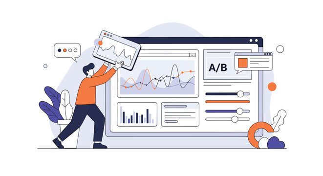 Analyze website performance using data driven insights and a b testing for continuous optimization