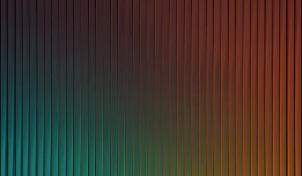green and orange gradient with vertical texture on ribbed glass effect, iridescent glass ripple background with vibrant fractal gradient and smooth distortion texture