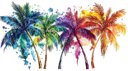 Obraz premium Colorful fireworks display isolated on transparent background