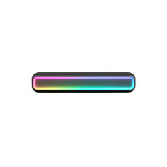 Abstract RGB Neon Light Bar - Colorful Glowing Element for Design