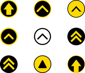 Arrow up side direction inside the black circle. Black Arrow Button Pointing Up. Upward arrow icon vector or PNG for growth and direction, Up and down arrow in rounded corner