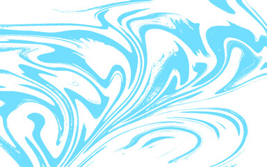 Mix of a white and blue paint, closeup. Abstract background