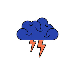 brainstorm icon outline editable stroke line drawing eps.