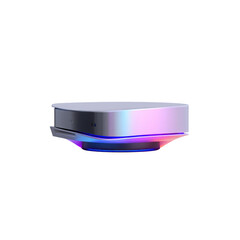 Futuristic Streaming Device with RGB Lighting - Modern Technology Concept