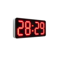 Red LED Digital Clock Display Showing 2829