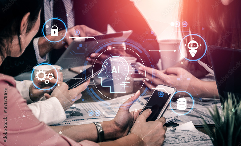 Poster ai security and data ecosystem integrate ai, data, and security into one connected system for automa