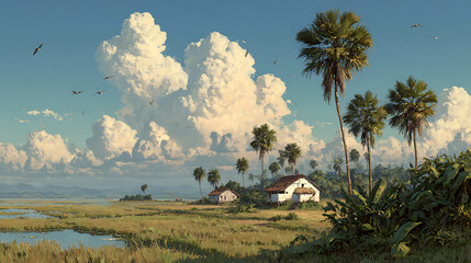 sunset in the mountains