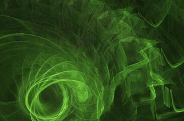 Fractal colored abstract on black background