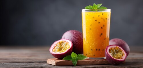Fototapeta premium fresh fruit juice and fruits