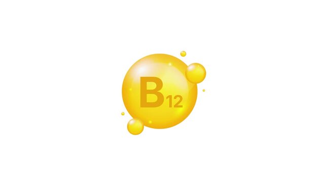 Vitamin B12 Molecule Animation 4K &ndash; Medical, Nutrition, Supplement Concept