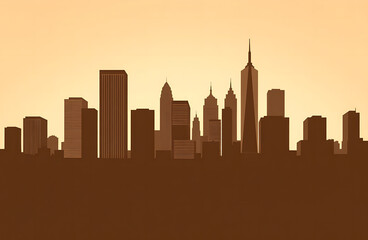 Corporate Skyline Clean Professional Brown Design