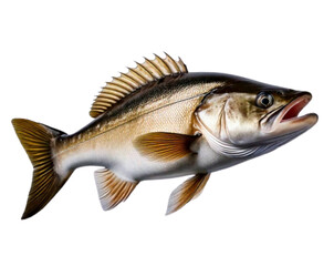 Obraz premium Realistic Atlantic Cod Fish Side Profile, isolated on transparent background”