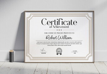 Elegant Certificate Design Template Layout for Award, Achievement