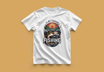 Fishing T Shirt Design Template for Outdoor Adventure