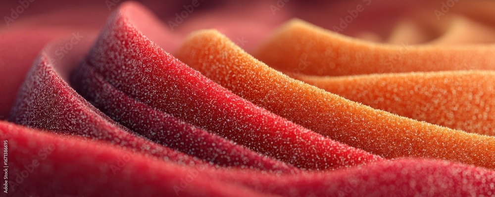Poster abstract close-up of red and orange gradient textured patterns