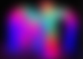 Vibrant abstract blurry gradient with neon pink blue purple and green hues