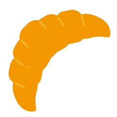 シンプルなクロワッサンのイラスト素材