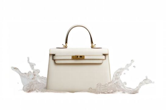 Paris , France - JANUARY 10, 2025 : Vintage Red Hermes Bag with Black Spots and Gold Clasp case, box, black, accessory, red, bag, hermes