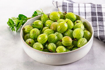 Ripe sweet juicy green gooseberry