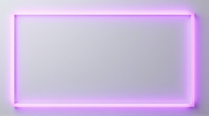 glowing neon frame purple light background